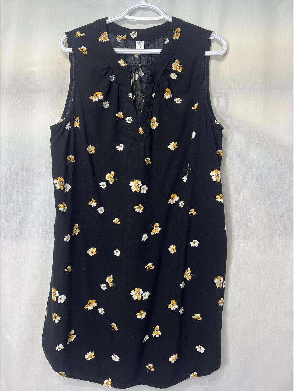 Old Navy Floral Sleeveless Tie-Neck Tunic Blouse Women's XL